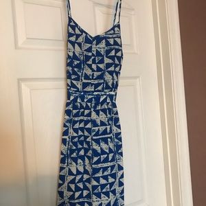 Blue print dress